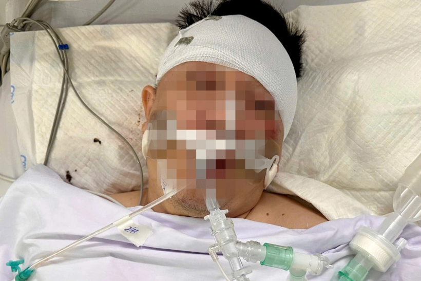 Nam thanh niên nguy kịch. Ảnh: Dân Trí.