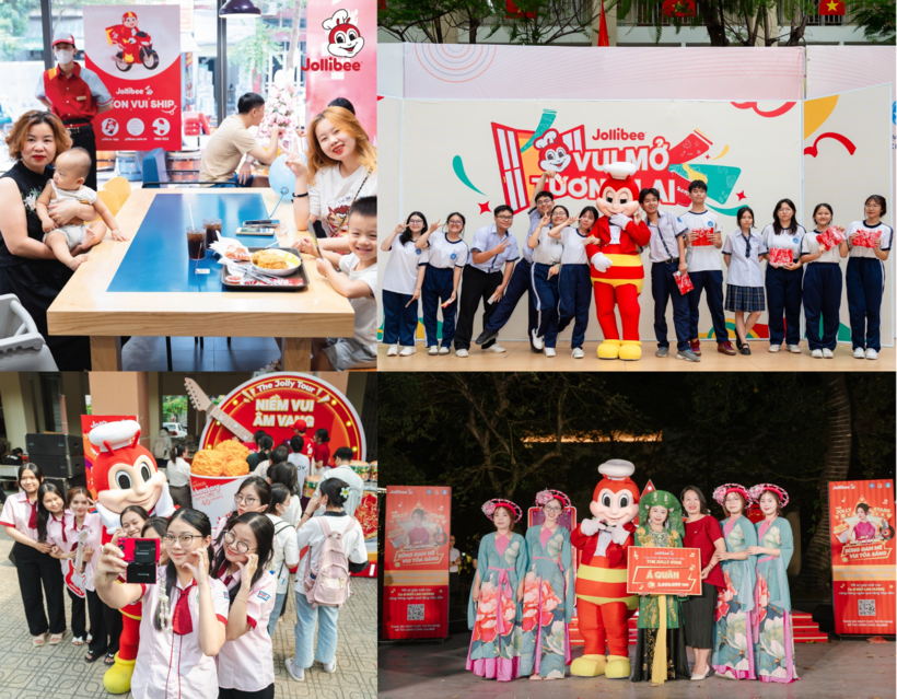 Các chiến dịch truyền thông sáng tạo, tích cực đã giúp Jollibee Việt Nam  được khách hàng trẻ yêu thích