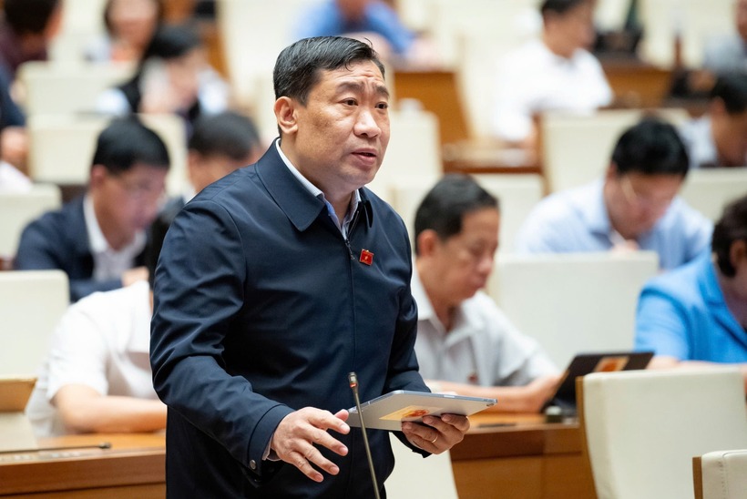 Đại biểu Thạch Phước Bình phát biểu tại hội trường (Ảnh: Media Quốc hội).