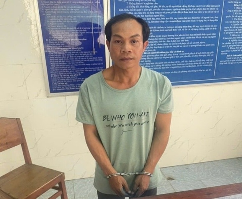 Lê Trí Tâm Anh tại cơ quan công an. Ảnh: Công an tỉnh An Giang.