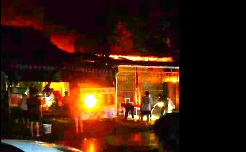 Vụ cháy cửa hàng tạp hóa khiến hai người thương vong tại xã Đức Cơ. (Ảnh: PLO)