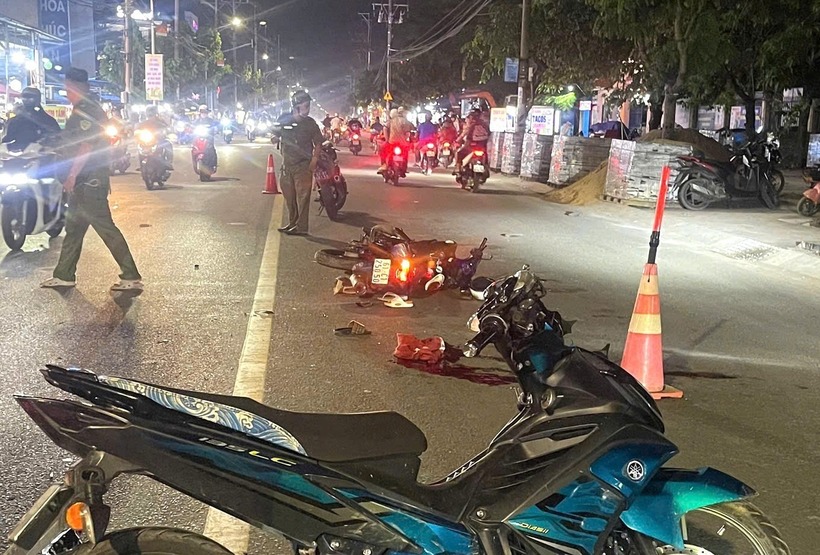 Hiện trường vụ tai nạn. Ảnh: Tiền Phong.