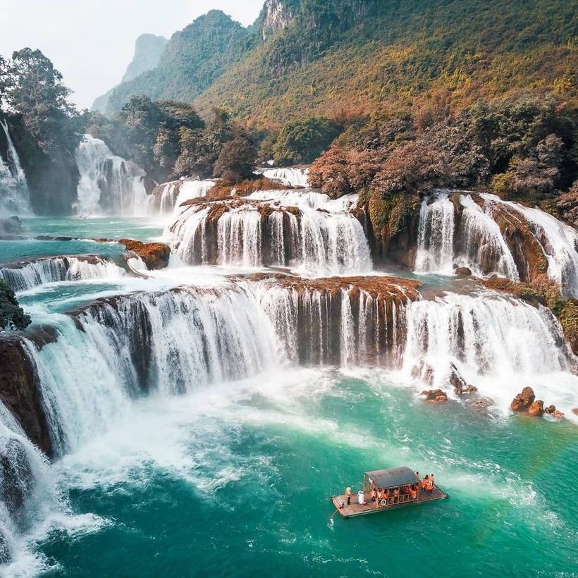 Thác Bản Giốc, từ lâu đã là điểm đến mơ ước của mọi tín đồ xê dịch.