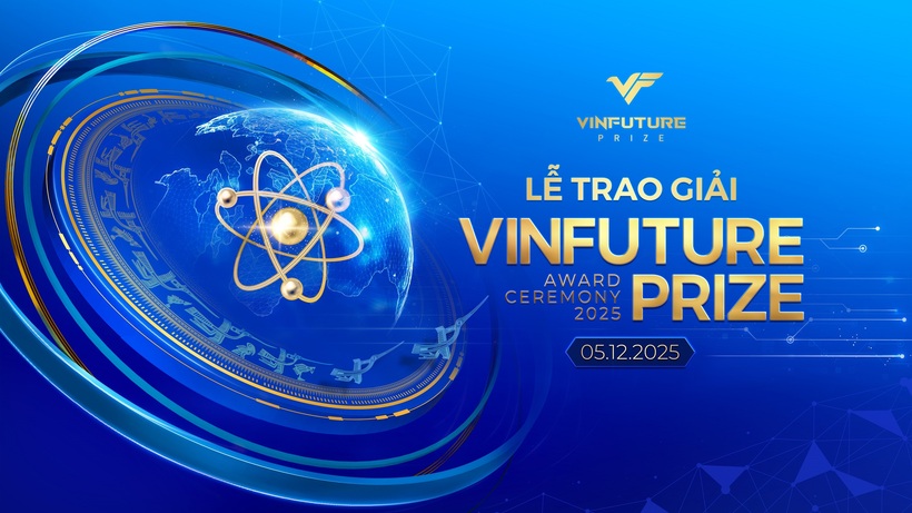 Với chủ đề "Cùng Vươn mình – Cùng Thịnh vượng", Lễ trao giải VinFuture 2025 sẽ diễn ra vào tối ngày 05/12/2025 tại Nhà hát Hồ Gươm, Hà Nội. Ảnh: VFP.