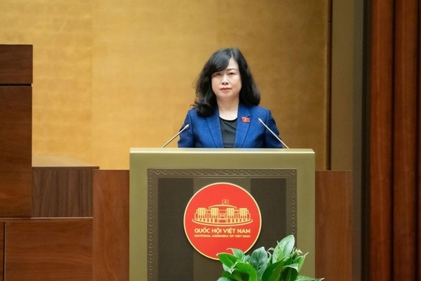 Bộ trưởng Bộ Y tế Đào Hồng Lan (Ảnh: Media Quốc hội).