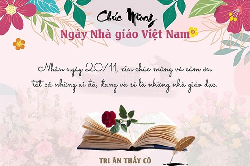 Gợi ý những mẫu thiệp đẹp tặng thầy, cô ngày Nhà giáo Việt Nam 20/11 - 3