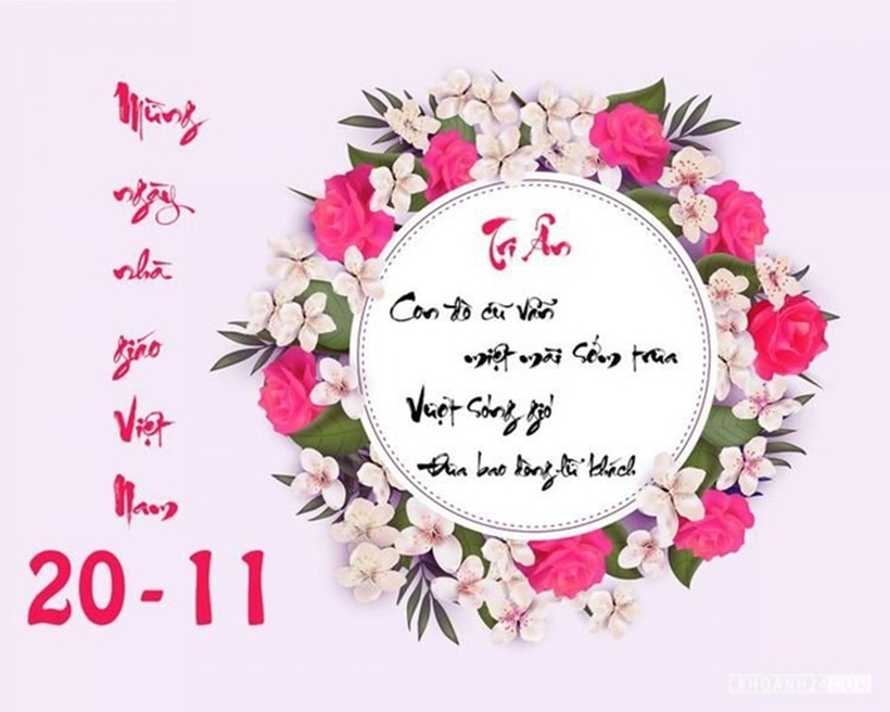 Gợi ý những mẫu thiệp đẹp tặng thầy, cô ngày Nhà giáo Việt Nam 20/11 - 6