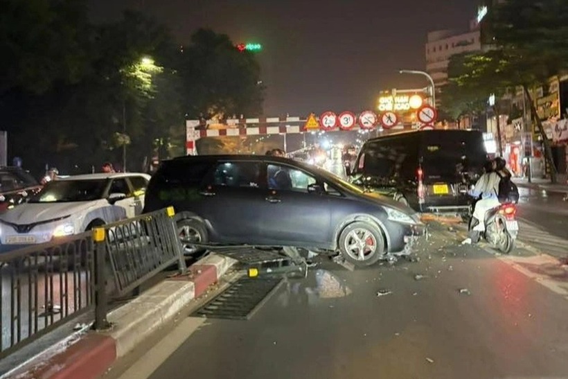 Hiện trường vụ tai nạn. Ảnh: Báo Dân trí.