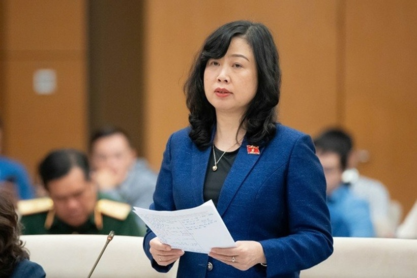 Bộ trưởng Bộ Y tế Đào Hồng Lan (Ảnh: Media Quốc hội).