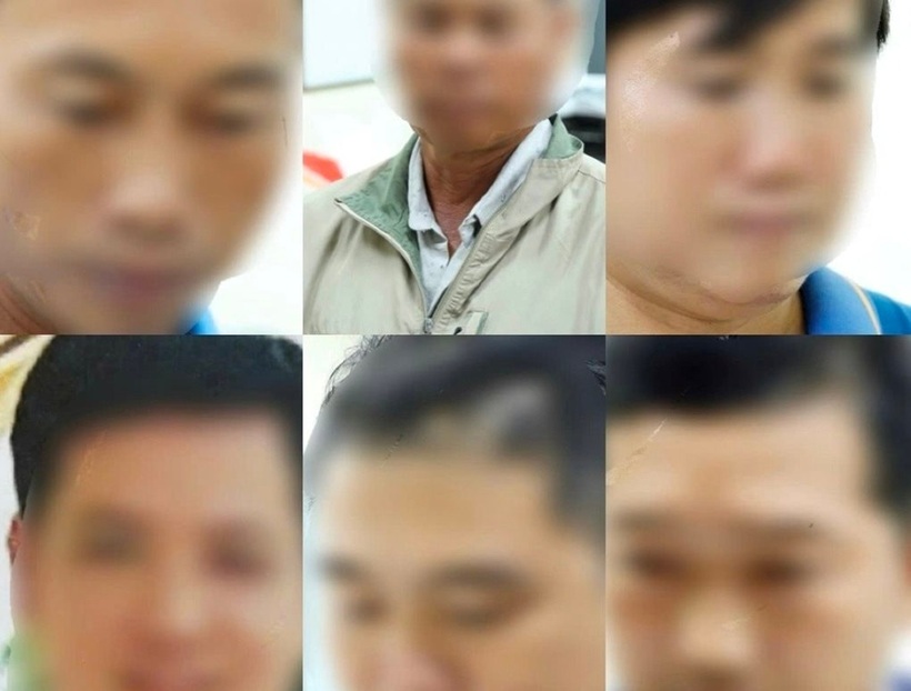 6 bị can trong vụ lừa đảo, chiếm đoạt tài sản. Ảnh: Công Lý