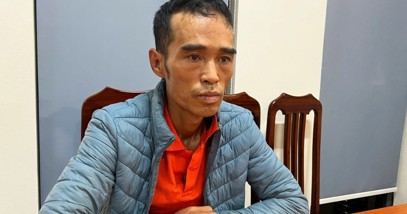Nguyễn Tiến Sinh tại cơ quan công an. (Ảnh: CACC)
