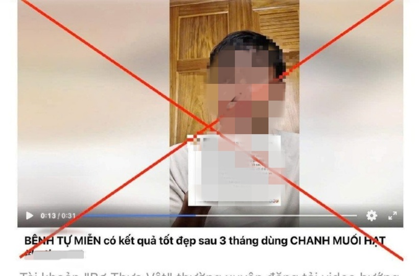 Tài khoản mạng xã hội này liên tục đăng tải video khuyến khích dùng chanh muối hột để chữa bệnh. Ảnh: Tuổi Trẻ.