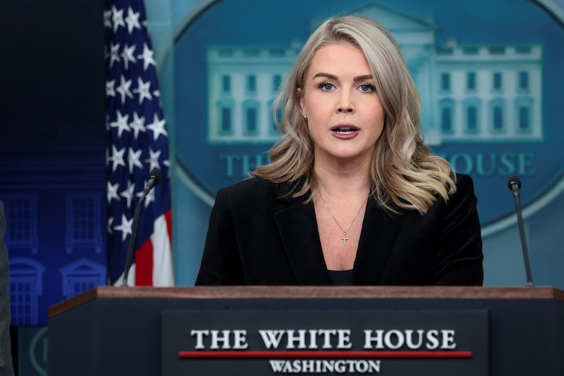 Phát ngôn viên Nhà Trắng Karoline Leavitt. Ảnh: Reuters