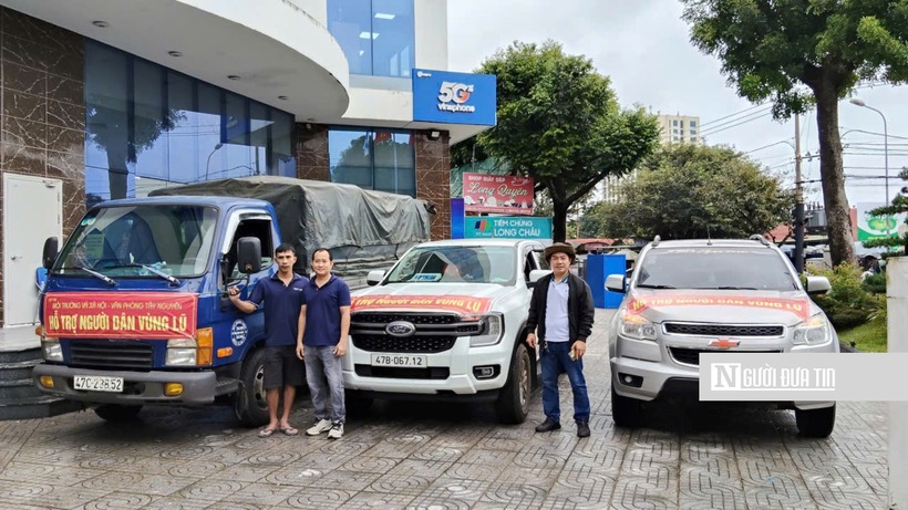 Các đoàn xe cứu trợ hướng về người dân vùng lũ Phú Yên.