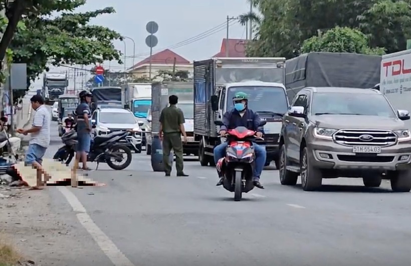 Hiện trường vụ tai nạn. Ảnh: Báo Người lao động.