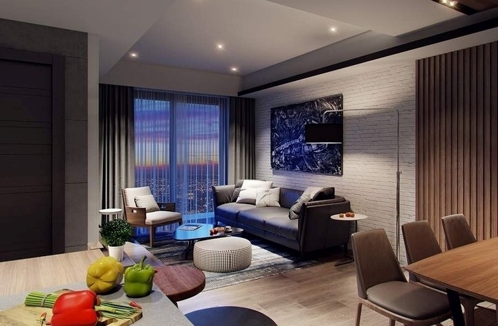 Nếu sắp xếp khoa học, căn hộ 60m2 vẫn đáp ưng đủ công năng sinh hoạt cho gia đình. Ảnh: Noithattoancau