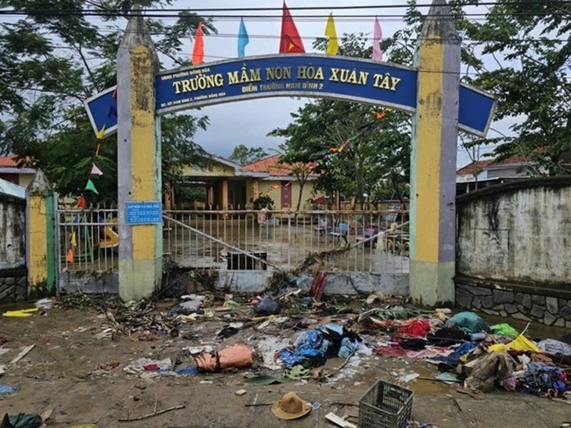 Trường mầm non Hòa Xuân Tây, Đắk Lắk. Ảnh: Báo Thanh niên.