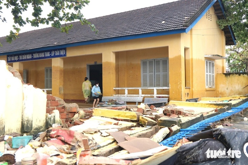 Trường tiểu học Diên An 1 (xã Diên Khánh, tỉnh Khánh Hòa). Ảnh: Báo Tuổi trẻ.