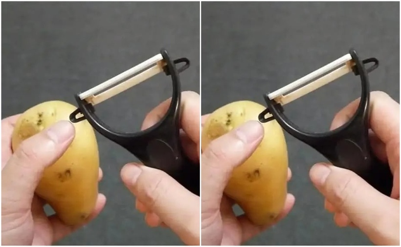 Phần “tai nhỏ” trên dao nạo rau củ tưởng chừng không quan trọng nhưng lại là chi tiết thể hiện sự tinh tế trong thiết kế dụng cụ nhà bếp, bởi nó giải quyết được những thao tác nhỏ nhưng rất thường gặp khi chế biến thực phẩm.