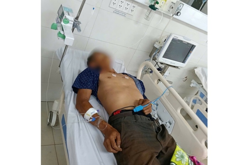 Anh T. nguy kịch do ngộ độc. Ảnh: Báo Gia Lai.