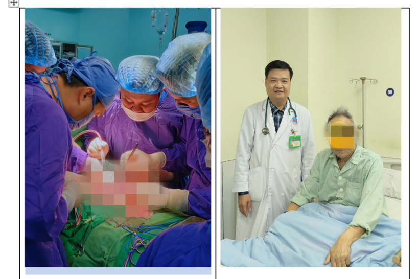 Hình ảnh ê kíp thực hiện phẫu thuật. Ảnh: BVCC