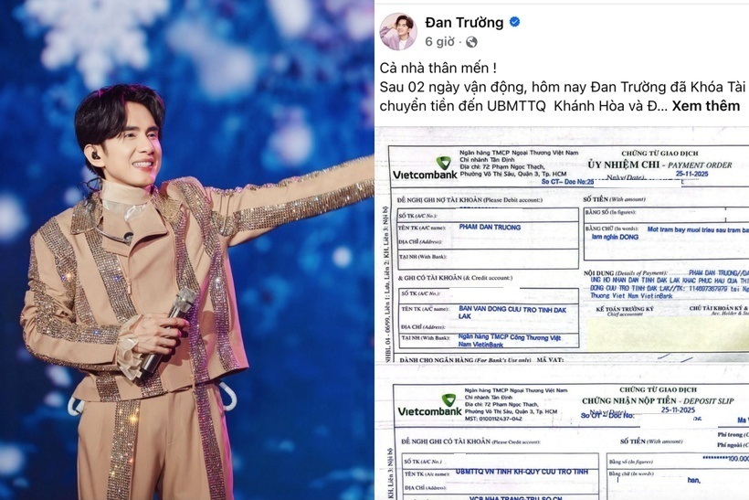 Ca sĩ Đan Trường kêu gọi từ thiện bằng tài khoản cá nhân gây tranh cãi. Ảnh: FBNV