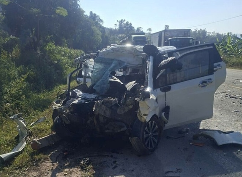 Hiện trường vụ tai nạn giao thông. Ảnh: Báo Lao động.