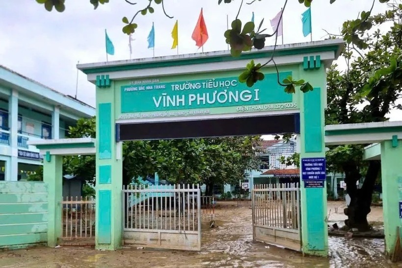 Nhiều trường học trên địa bàn tỉnh Khánh Hòa bị ảnh hưởng mưa lũ. Ảnh: PLO