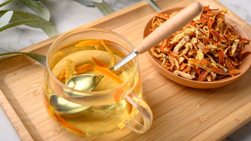 Trà vỏ quýt chứa nhiều vitamin C tự nhiên.