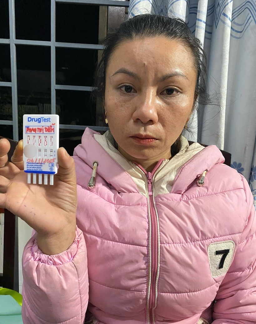 Phan Thị Diễm dương tính với ma túy. (Ảnh: Công an TP.Đà Nẵng)