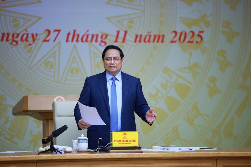 Thủ tướng Phạm Minh Chính phát biểu tại cuộc họp (Ảnh: VGP).
