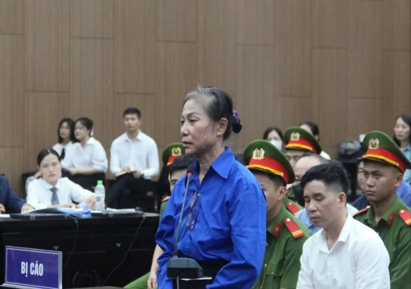 Bị cáo Hoàng Thị Thúy Lan tại phiên tòa sơ thẩm. (Ảnh: Pháp luật TP.HCM)