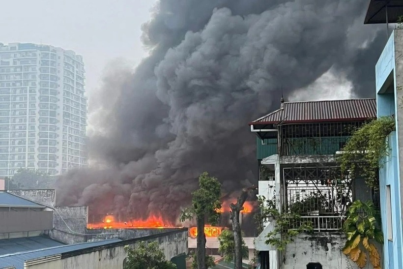 Hiện trường vụ cháy. Ảnh: Dân Trí