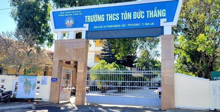 Trường THCS Tôn Đức Thắng. Ảnh: Báo Tuổi trẻ.