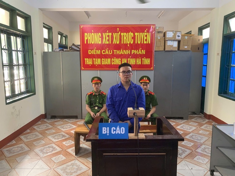 Trần Quang Huy tại phiên toà xét xử. Ảnh: Tiền phong