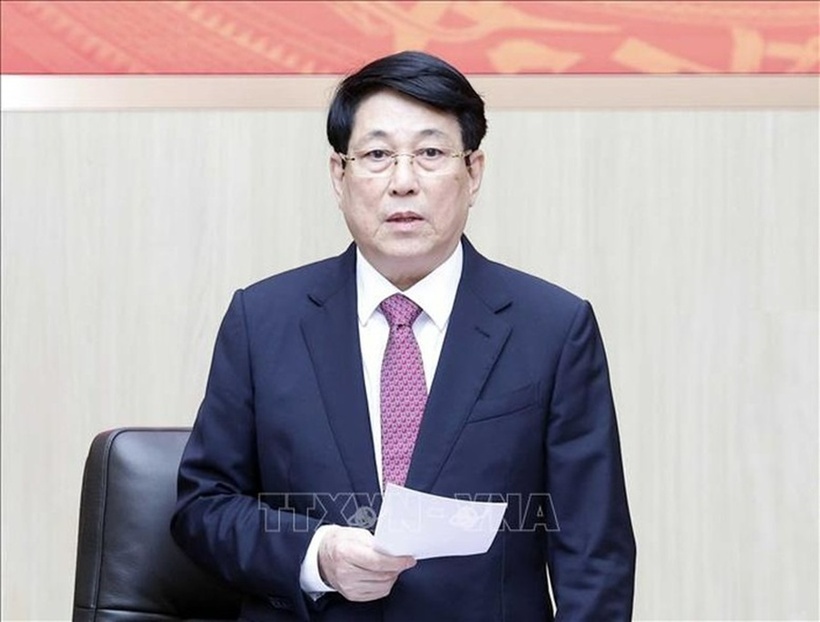 Chủ tịch nước Lương Cường phát biểu tại Hội nghị - Ảnh: TTXVN.