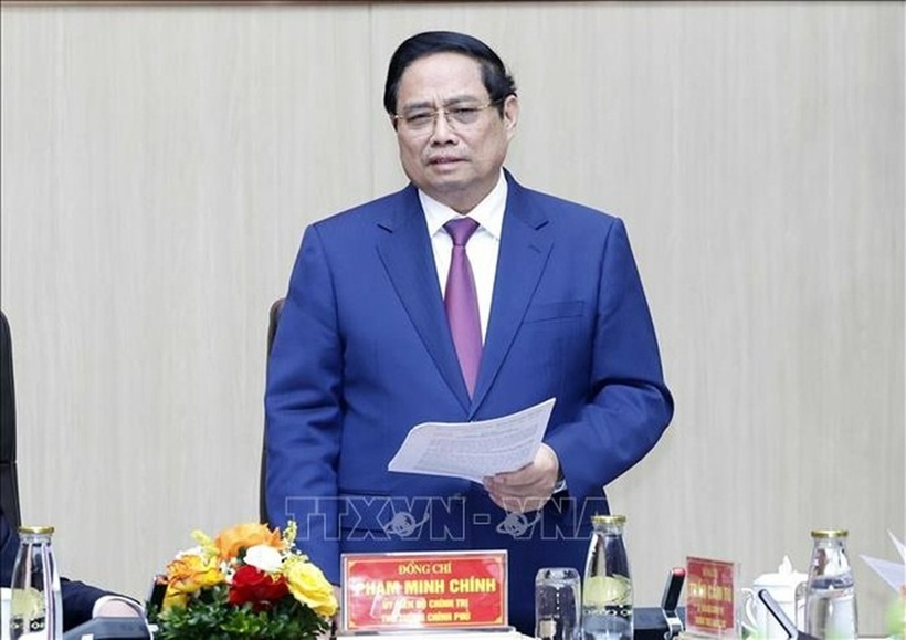 Thủ tướng Phạm Minh Chính phát biểu tại Hội nghị - Ảnh: TTXVN.