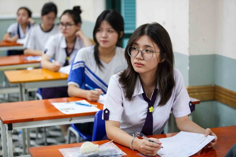 Thí sinh dự thi tốt nghiệp THPT để xét tuyển đại học năm 2025. Ảnh: Thanh niên