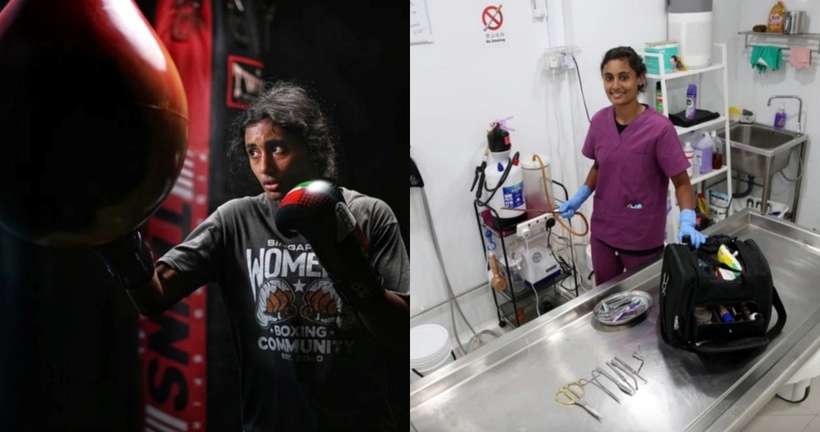 Ở tuổi 28, Danisha Mathialagan thấy có mối liên hệ đặc biệt giữa công việc khám nghiệm và tẩm liệm tử thi với việc thi đấu quyền Anh.