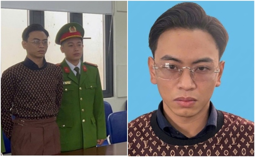 Cơ quan điều tra tống đạt các quyết định đối với Nguyễn Văn Thiên. (Ảnh: Công an TP.Hà Nội)