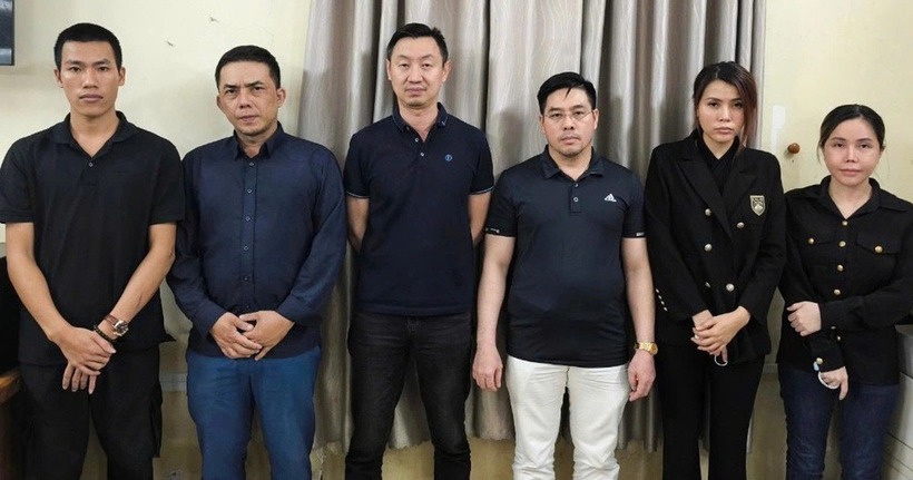 Các bị cáo tại cơ quan điều tra (Ảnh: Công an cung cấp/Dân Trí).