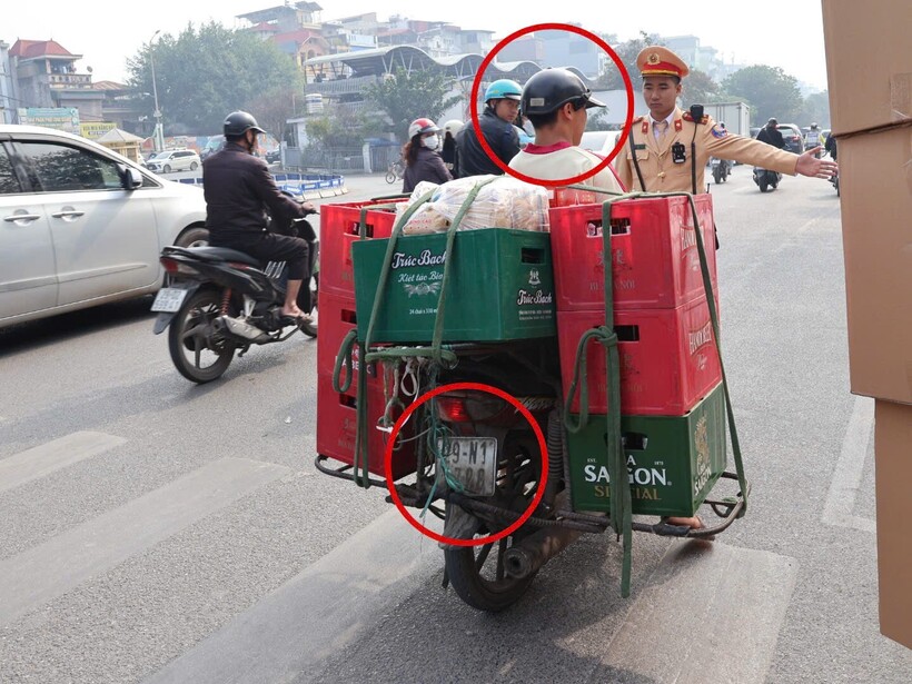 Trường hợp vi phạm bị CSGT phát hiện, xử lý sáng 10/12.