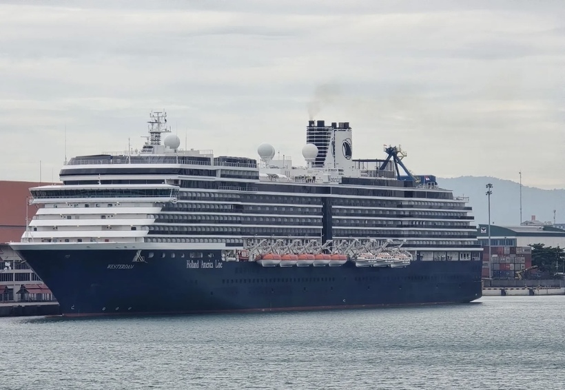 Tàu Westerdam chở 1.900 hành khách trên đường hành trình từ Quảng Ninh đi cảng Tiên Sa/Đà Nẵng