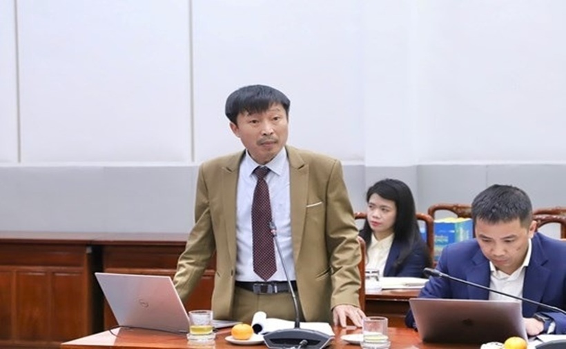 NGUT.PGS.TS Ngô Thanh Hoàng, Trưởng Ban Quản lý Khoa học, Học viện Tài chính phát biểu.