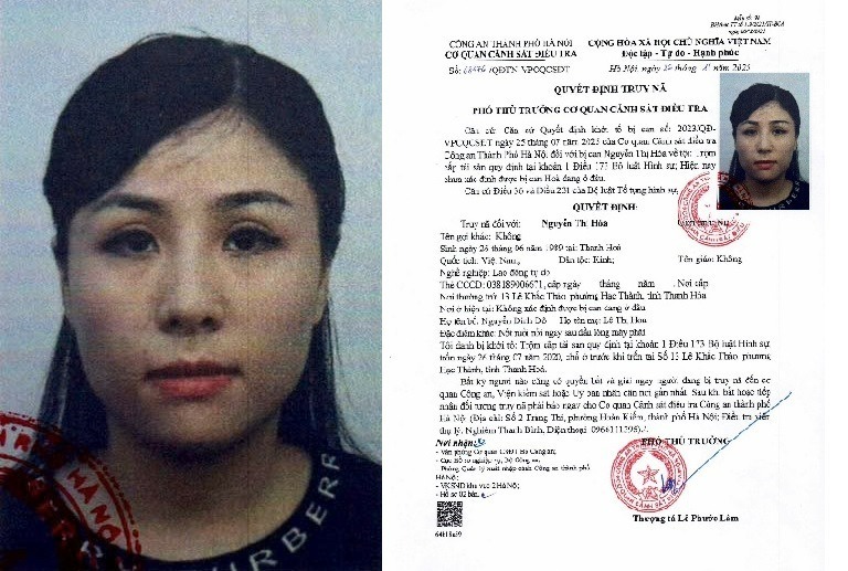 Đối tượng Nguyễn Thị Hòa. Ảnh: Công an TP Hà Nội.