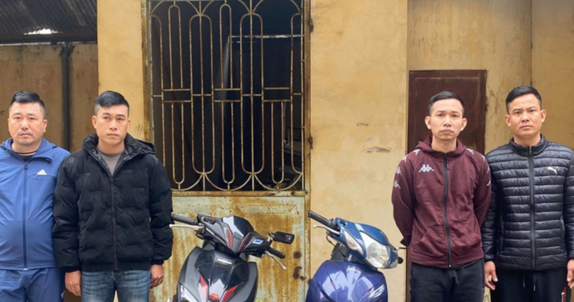 Nhóm đối tượng trong đường dây cho vay lãi nặng.