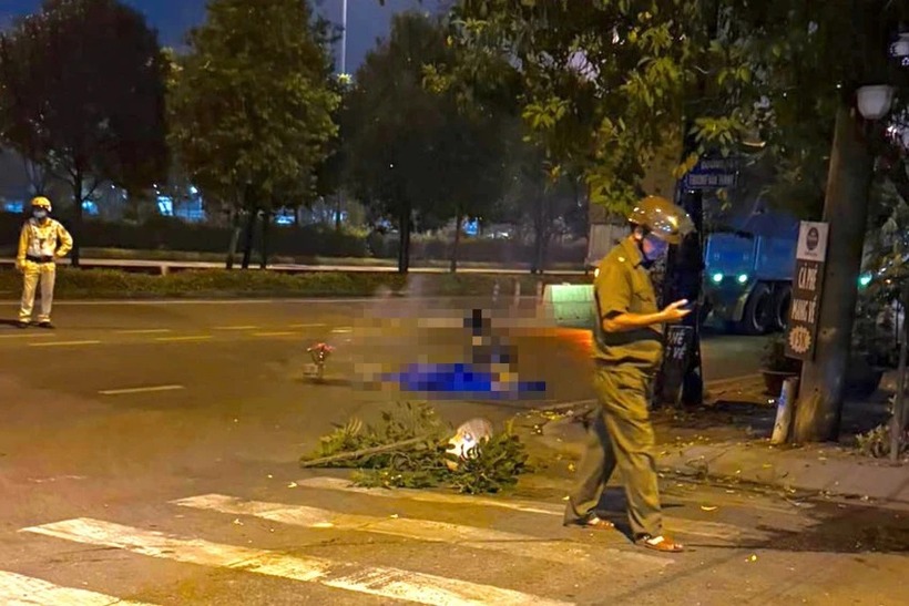 Hiện trường vụ tai nạn. Ảnh: PLO.