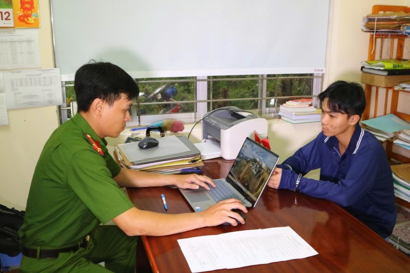 Triệu Văn An tại cơ quan điều tra. (Ảnh: VnExpress)