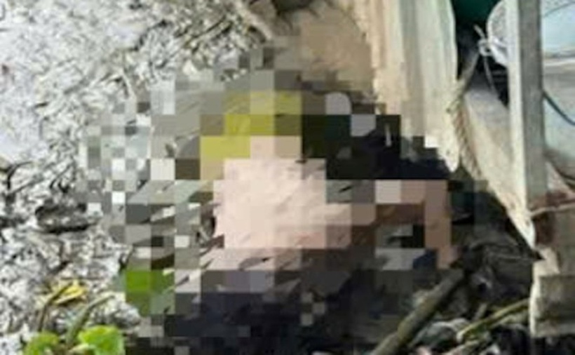 Hiện trường phát hiện 2 bé gái tử vong bên bờ sông ở Tây Ninh. (Ảnh: Lao động)