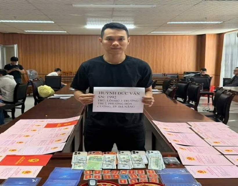 Đối tượng Huỳnh Đức Vân. (Ảnh: Công an TP.Đà Nẵng)